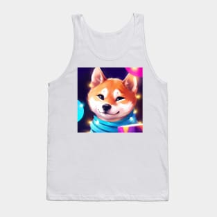 Cute Shiba Inu Drawing Tank Top